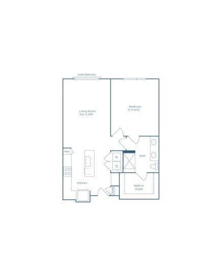 Ramble and Rose Floor Plan 1 Bedroom 1 Bath 1 Bed 1 Bath 864 sqft