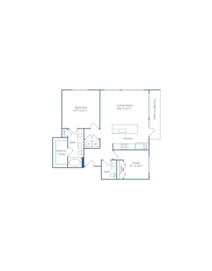 Ramble and Rose Floor Plan 2 Bedroom 1.5 Bath 2 Bed 1.5 Bath 1088 sqft